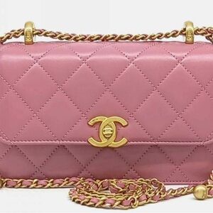 Chanel Pink Quilted Crossbody Bag